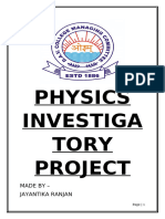 Physics Investigatory Project Xii A