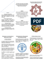 Triptico Del Dia Mundial de La Alimentacion EST 151