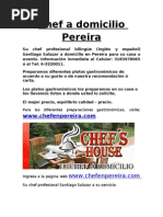 Chef A Domicilio Pereira