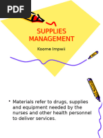 Supplies Management