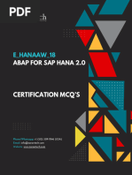 Abap For Sap Hana MCQ