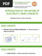 Introduction of Nature of Electricity and Basic