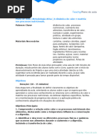 Plano de Aula Sobre A Dinamica Do Calor Nos Processos Nutricionais