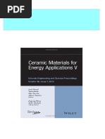 Ceramic Materials For Energy Applications V: Ceramic Engineering and Science Proceedings, Volume 36 Issue 7 1st Edition Josef Matyas