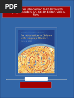 Test Bank For Introduction To Children With Language Disorders, An, 4/E 4th Editon. Vicki A. Reed PDF Download Full Book With All Chapters