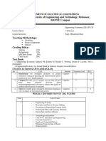 Engineering Economics Course Outline