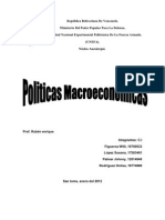 Políticas Macroeconómicas Unefa Trabajo