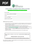 2020 IFMA Foundation Application FINAL Version