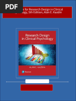 Full Download Test Bank For Research Design in Clinical Psychology, 5th Edition, Alan E. Kazdin PDF