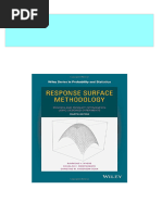 Response Surface Methodology Process and Product Optimization Using Designed Experiments Fourth Edition Anderson-Cook All Chapter Instant Download