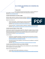 Instituciones Del Estado en Materia de Economia Del Pais