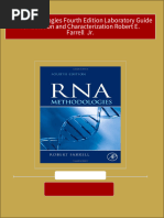 RNA Methodologies Fourth Edition Laboratory Guide For Isolation and Characterization Robert E. Farrell Jr. 2024 Scribd Download