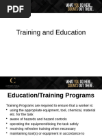 Week 5 Training and Education