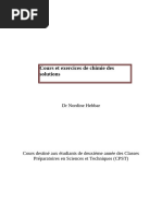 Cours Et Exercice Chimie Des Solution MR Hebbar Nordine