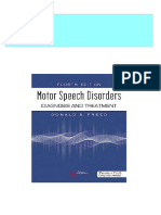 Full Motor Speech Disorders Diagnosis and Treatment 4th Edition Don Freed PDF All Chapters