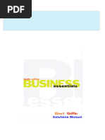 Immediate Download Business Essentials 10th Edition Ebert Solutions Manual All Chapters