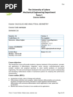 Form 1 Course Outline Template