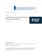 Legal Education in The United States and England - A Comparative A