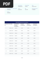 Repayment Schedule For Personal Loan - Credit Saison