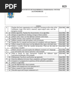 Introduction To Programming (23CS0501) Question Bank1