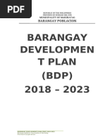 Barangay Development Plan 2018 2023