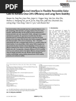 Advanced Materials - 2023 - Xu - Optimizing The Buried Interface in Flexible Perovskite Solar Cells To Achieve Over 24