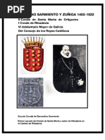 Bernardino Sarmiento Conde de Ribadavia, Adelantado de Galicia y Del Consejo de Los Reyes Católicos