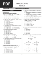 Haloalkanes Haloarenes - Standard Practice Sheet (JEE Main) - Manthan - Prayas JEE 2025