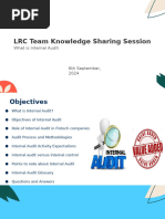 Knowledge Sharing Session - What Is Internal Audit Sept 2024