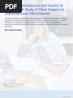 Employee Satisfaction and Quality of Work Life A Study of Their Impact On Organizational Effectivene