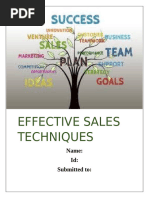 Effective Sales Techniques