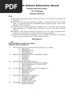 12th Biology Modal Question Paper - 2024-25