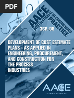 AACE 36R-08 (2019) Cost Estimate Plans EPC For Process Industries