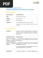 Ficha Estrategias Diversificadas para La Enseñanza y El Aprendizaje