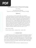 Simulating Reioniz in Num Cosmology