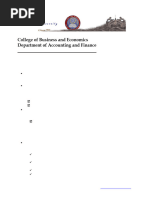 Econometrics For Finance Course Outline