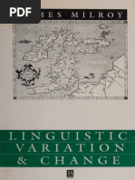 Linguistic Variation and Change On The Historical Sociolinguistics of English