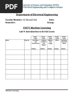 ML Lab 09 Manual - Introduction To Scikit Learn (Ver5)