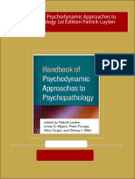 Full Download Handbook of Psychodynamic Approaches To Psychopathology 1st Edition Patrick Luyten PDF