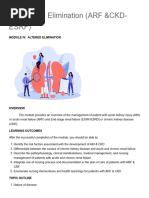 II-D Altered Elimination (ARF &CKD-ESRF) - NCM 118 - NURSING CARE OF CLIENTS WITH LIFE THREATENING COND