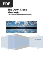 The Open Cloud Manifesto: A Call To Action For The Worldwide Cloud Community