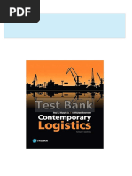 Full Download Contemporary Logistics 12th Edition Murphy Test Bank PDF