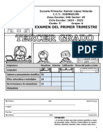 Examen Primer Trimestre Tercer Grado NEM