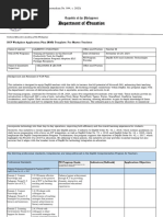 Workplace Application Plan (WAP) - DCP For Master Teachers