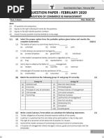 Organization of Commerce March 2020 STD 12th Commerce HSC Maharashtra