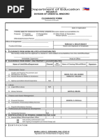 Division Clearance Form