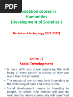 Unit - I. Foundation Course in Humanities