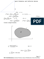 Cauchy's Integral Formulas and Infinite Series