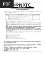 TU 3050 2024 Tender Documents