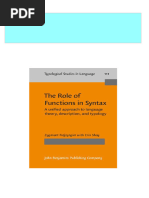 Buy Ebook The Role of Functions in Syntax A Unified Approach To Language Theory Description and Typology Zygmunt Frajzyngier Cheap Price